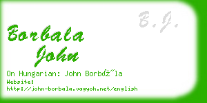 borbala john business card